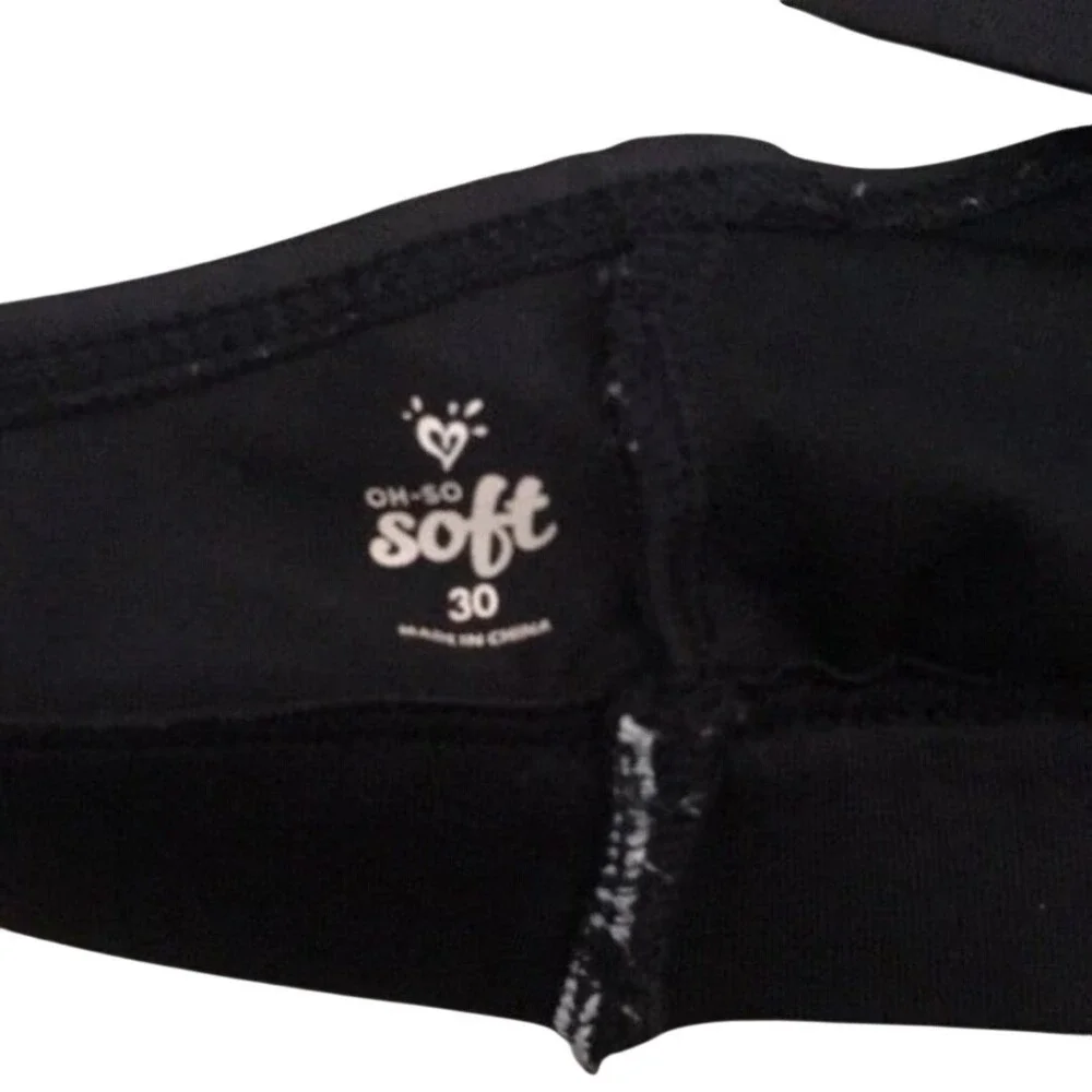 Justice sports bra black size 30 strappy